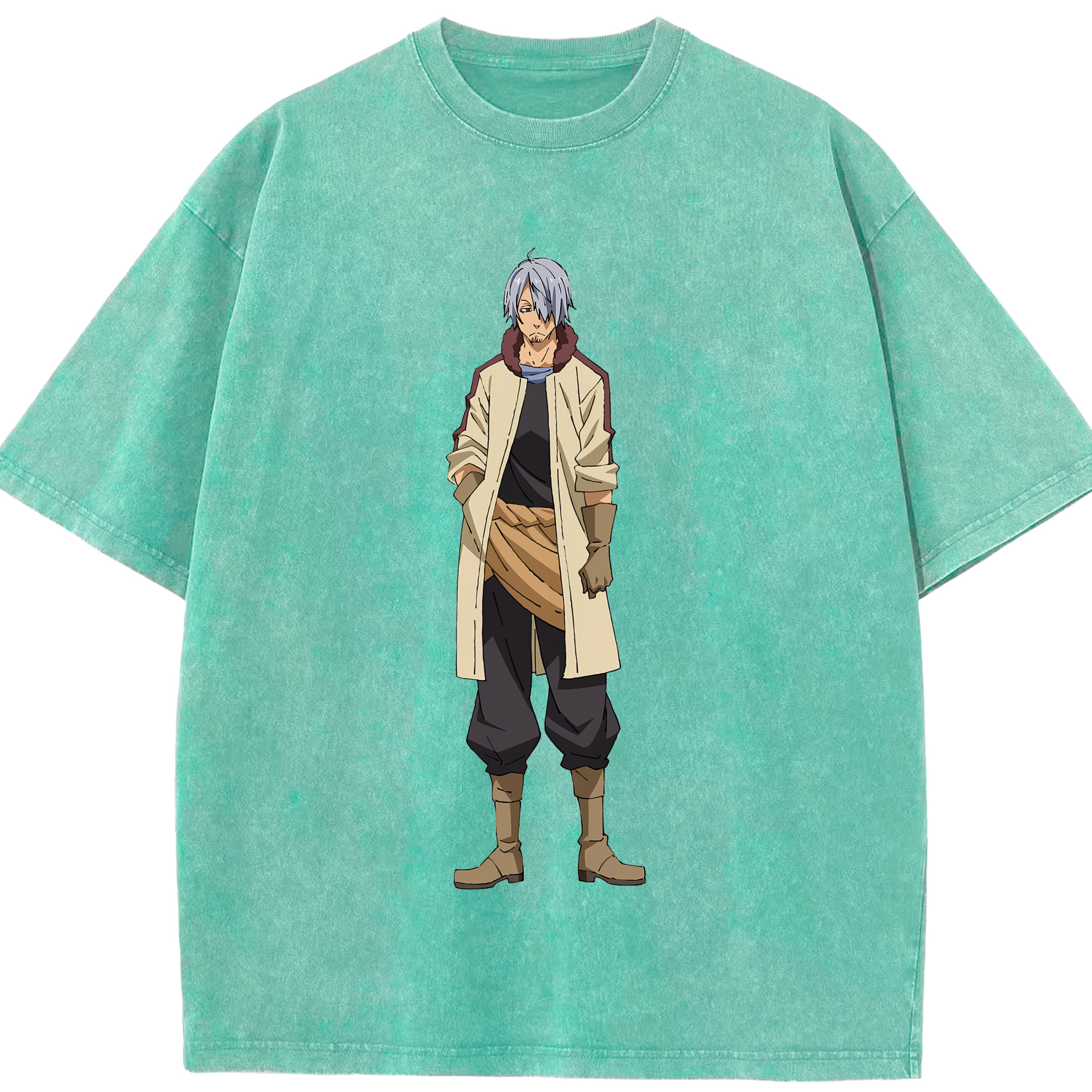 （画像用） 転スラ Regarding Reincarnated to Slime 綿100% ヴィンテージ風 半袖Tシャツ（フロントプリント）